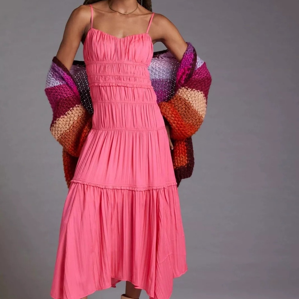 Anthropologie Elegant Pink Sleeveless Dress size 10 NWT